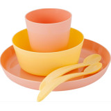 Набор детской посуды Lalababy Follow Me (тарелка, миска, стакан,2 ложки) *10 персик 2709