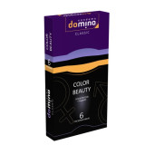 Презерватив DOMINO CLASSIC гладкие цветные (фиол,черн,золотой) (6шт)*24 Китай 3923