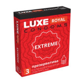Презерватив LUXE ROYAL  с точечной и рифленой поверхностью Extreme (3шт)*24 Китай 3658