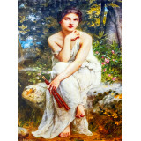 Мозаика со стразами 40х50 на рамке HA4019 девушка