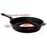 Сковорода чугун Добрыня DO-3349 28х6 пласт.ручка 3879