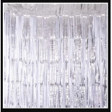 Занавес 1501-6564 фольга серебро фактурный 1х2м  8793