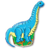 Шар фольга 1207-0456 Динозавр голубой 100см/40