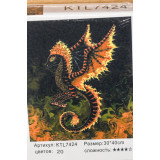 Картина рисование по номерам 40х30 KTL 7424 золотой дракон
