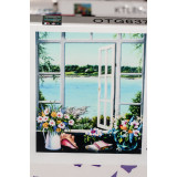 Картина рисование по номерам 40х50 OTG6377 окно с видом на озеро
