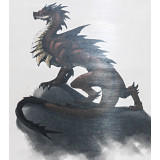 Картина рисование по номерам 40х50 X 6425 дракон на скале