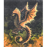 Картина рисование по номерам 40х50 X 6433 Огненный дракон