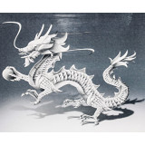 Картина рисование по номерам 40х50 X 6423 Белый дракон с шаром
