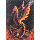 Мозаика со стразами 20х30 на рамке GLB31322 огненный дракон