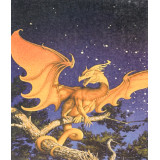 Картина рисование по номерам 40х30 KTL 7422 оранжевый дракон