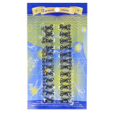 Крючки бельевые с пет.на пластине (наб.-24крючка) №2 оксид