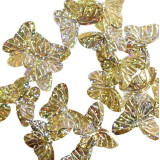 Блестки-Бабочка (уп 50гр) арт.3-013  30х23мм В6 голографик желт.золото