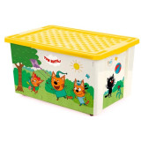 Ящик детский для хранения игрушек Lalababy Три кота 57л *5  0403