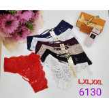 Плавки жен (L-2XL) (прод по 3) 6130 черный