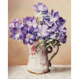 Мозаика со стразами 45х35 без рамы SEG 73386 фиалки