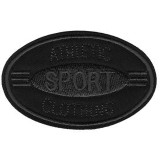 Нашивка д/одежды sport-athletic 75*45мм черный (прод по 5шт)