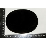 Заплатка термоклеевая овал бархат 100х130мм(уп.1пара) черный