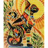 Мозаика со стразами 30х40 без рамы Ам-157 Египетский кот