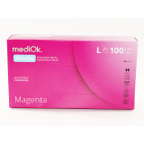 Перчатки нитриловые TOP GLOVE, Magenta, 4г н/с н/о р.L (прод по 50) розовые, Малайзия*500 5878