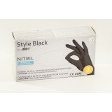 Перчатки нитриловые NITRILSTYLE 4г н/с н/о S (прод по 50) Черный, Германия 9070