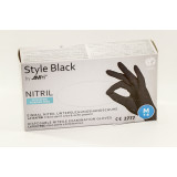 Перчатки нитриловые NITRILSTYLE 4г н/с н/о M (прод по 50) Черный, Германия 9087