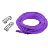 Шнурки эластичные с метал застежкой на магните шир.10мм,дл.100см фиолетовый