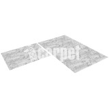 Набор ковриков вырезных антискольз. icarpet Print  60х100см+60х50см Соты Омега светло-серый 9093