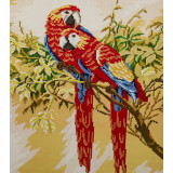 Мозаика со стразами 50х65 на рамке YB0268 попугаи