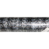 Скатерть рулон  (0,8*20м) 0015 черный серебро/круги