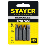 Биты ударные STAYER Hercules 25667-S4  4шт 36мм 1800