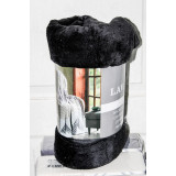 Плед Однотонный плюшевый 150х200 черный