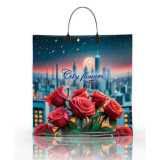 Пакет с пластиковой ручкой  36*34 Городские цветы (прод.по 10)*100