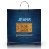 Пакет с пластиковой ручкой  40*40 Джинс Лейбл (прод.по 10)*100