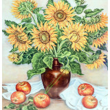 Мозаика со стразами 30х40 АК-3040098 Подсолнухи