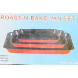 Набор противней 3 шт (27*18/30*20/33*23см) тефлон/покр 022-19 8904