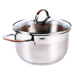 Кастрюля TimA Изящная 2,5л с крышкой капс. дно И-181*4  3244