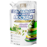 Гель-бальзам д/мытья посуды VESTAR 750мл Душисты травы (дой-пак)*8  5180