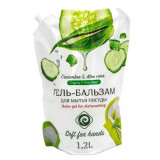 Гель-бальзам д/мытья посуды VESTAR 1200мл Огурец и Алоэ (дой-пак) *4  6033 