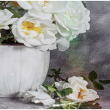 Мозаика со стразами 40х50 на рамке АК-4050098 белые розы