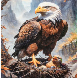 Мозаика со стразами 40х50 на рамке АК-4050004 орел