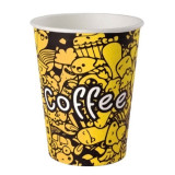 Стакан бумажный 180мл МАРКЕР ЖЕЛТЫЙ (прод по 50шт) 1000шт/ящ