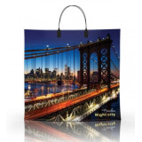 Пакет с пластиковой ручкой  36*34 Ночной Город (прод.по 10)*100