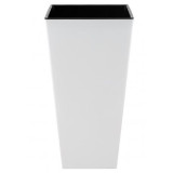 Горшок д/цветов InGreen London CUBE 250х250х470мм,19,4л с дренаж.вставкой белосн жасмин *8 3638