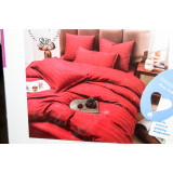 КПБ Home Collection Пандора страйп-сатин (ЕВРО) красный