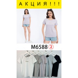 Футболка жен. 6588 (M-2XL) (прод по 4) серо-голубой