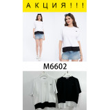 Футболка жен. 6602 (M-2XL) (прод по 4) черный