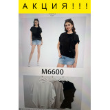 Футболка жен. M 6600 (M-2XL) (прод по 4) белый