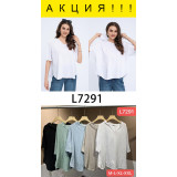 Футболка жен. L 7291 (M-2XL) (прод по 4) черный