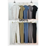 Костюм жен  M 6619 (L-3XL) футболка+штаны (прод по 4) белый