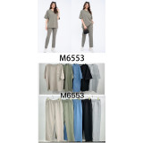Костюм жен  M 6553 (L-3XL) футболка+штаны (прод по 4) серый